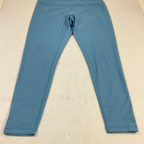 Zella Cropped Capri Leggings Solid Blue Stretchy Mid Rise Gym Yoga Workout XL * - Picture 2 of 11